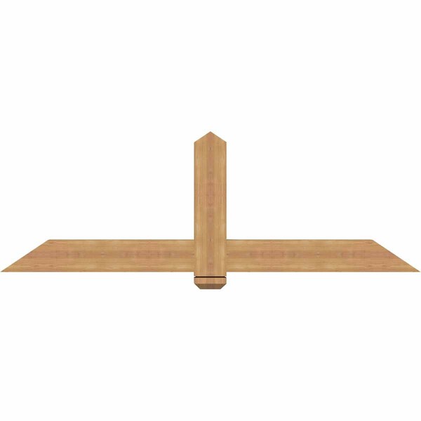 Ekena Millwork Eugene Smooth Timber Gable Bracket, Western Red Cedar, 72"W x 24"H x 3 1/2"D x 5 1/2"F, 8/12 Pitch GBW072X24X0406EUG00SWR - main